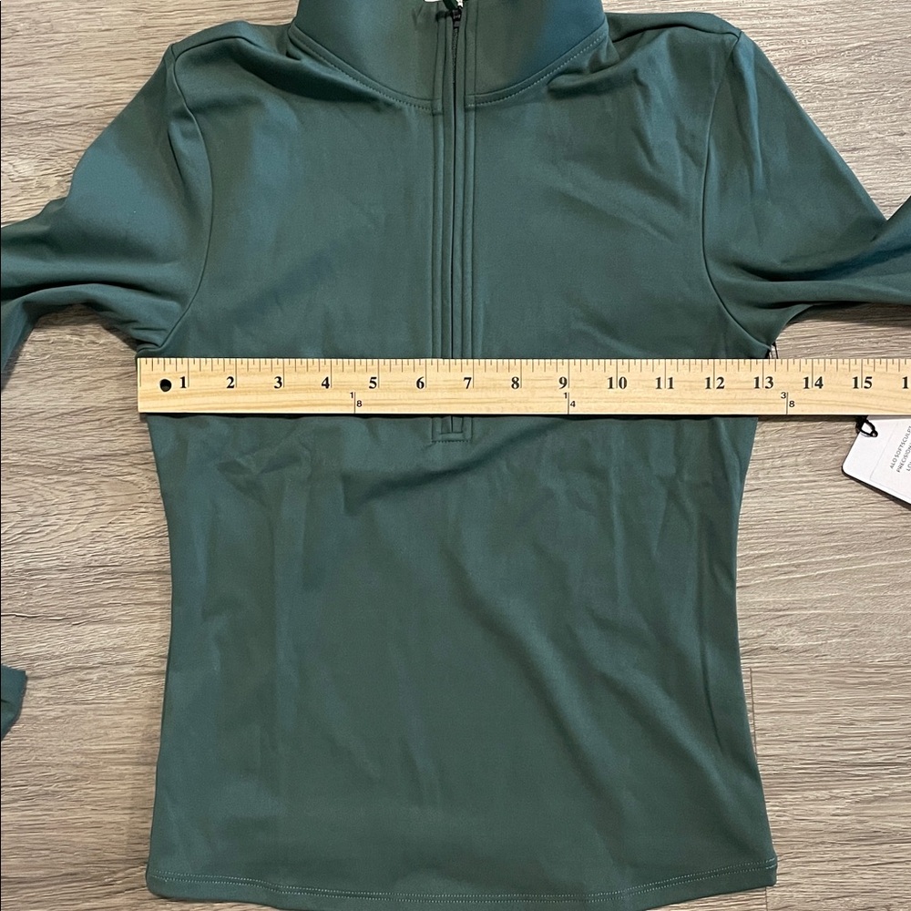 NWT | ALO Softsculpt Precision 1/4 Zip Long Sleeve Clover Green XS - Picture 6 of 6